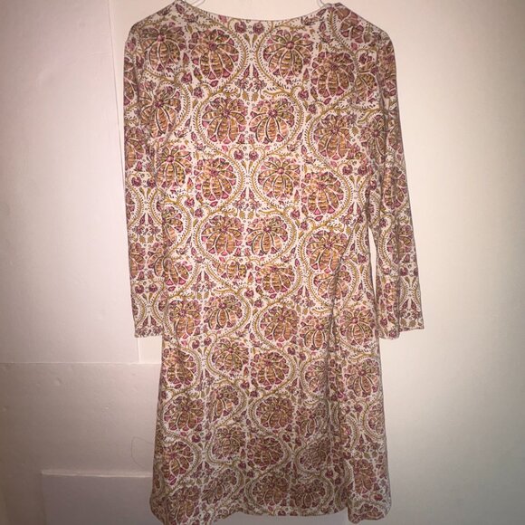 NWOT Spartina 449 Alisa Wrap Dress - Pepper Hall Batik Size Medium Fall Colors - Picture 3 of 12